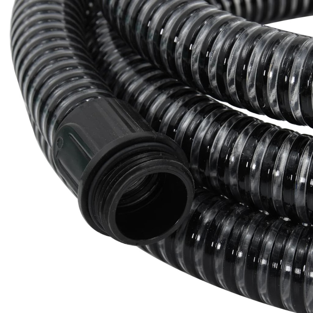 Tuyau d'aspiration avec raccords en laiton noir 1,1