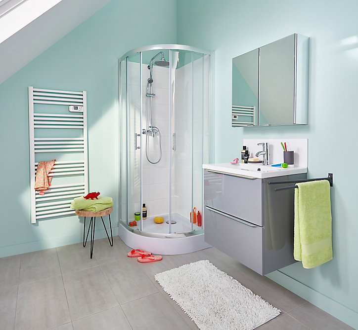 Meuble sous vasque à suspendre GoodHome Imandra gris 60 cm