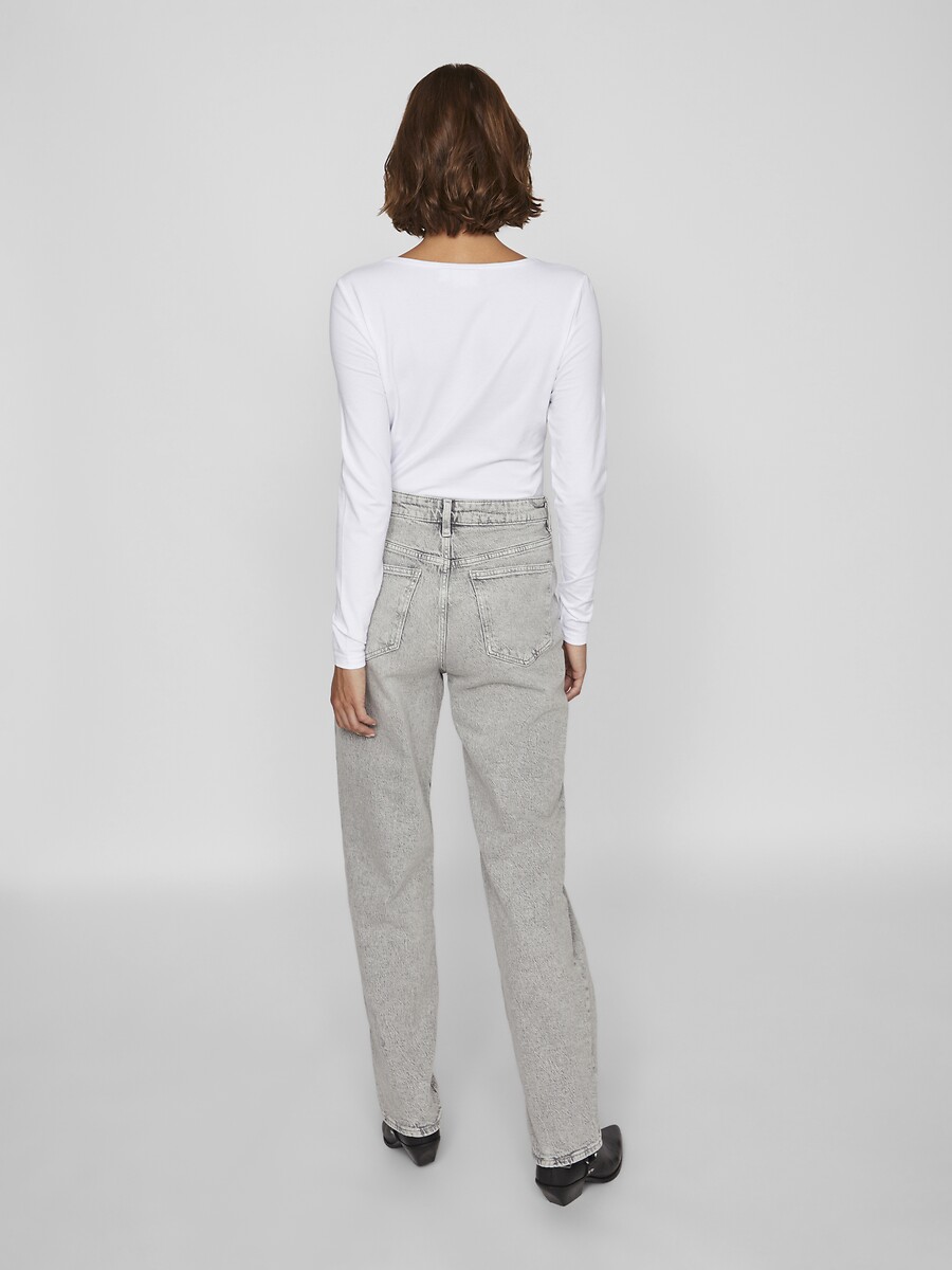 VILA<br>Calça jeans regular, reta, cintura alta