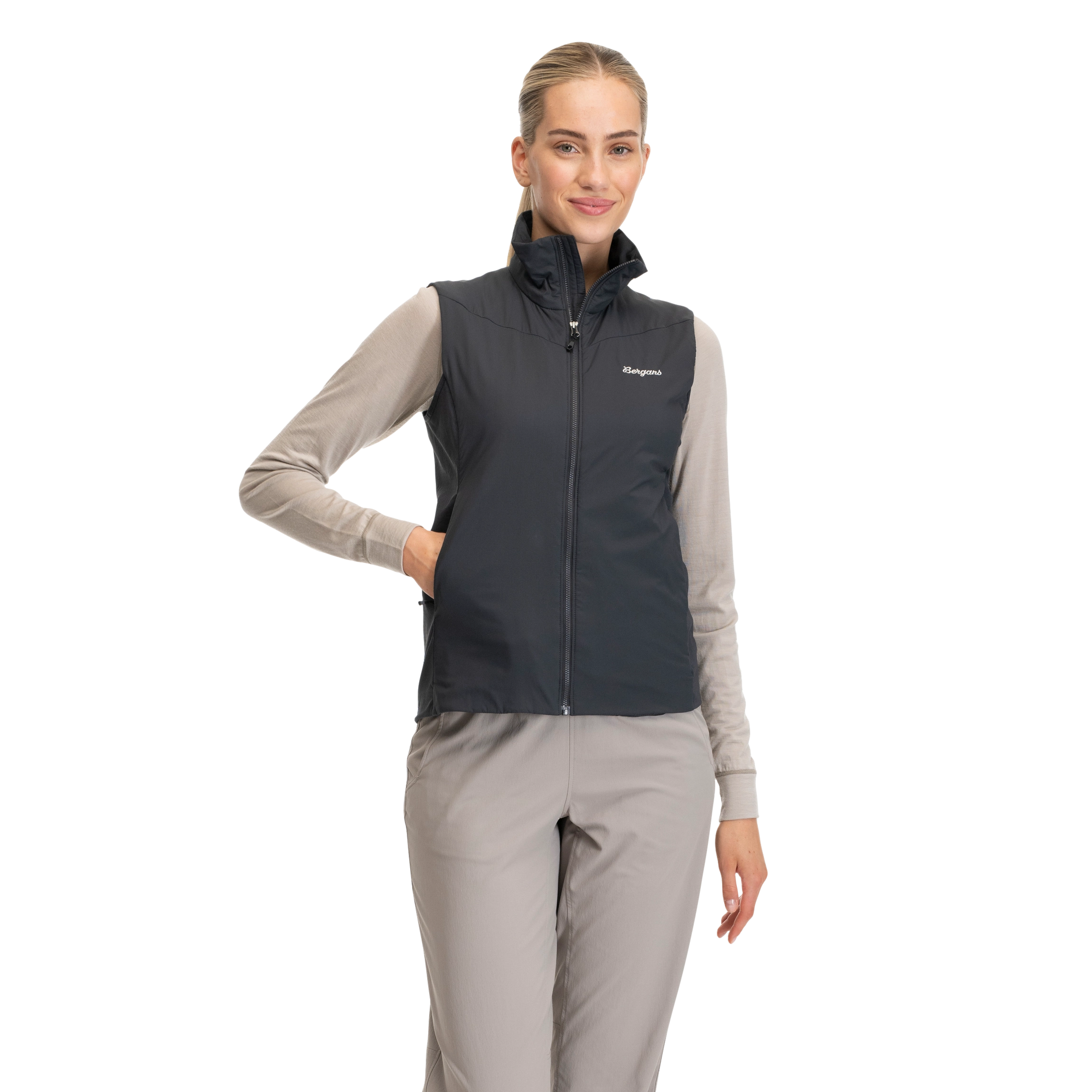 Holo Insulated Vest Women Dark Shadow Grey