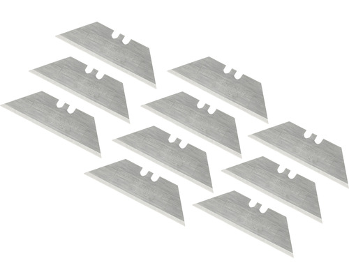 Vervangende trapeziumvormige messen 61 x 18 mm onbreekbaar, verpakking van 10