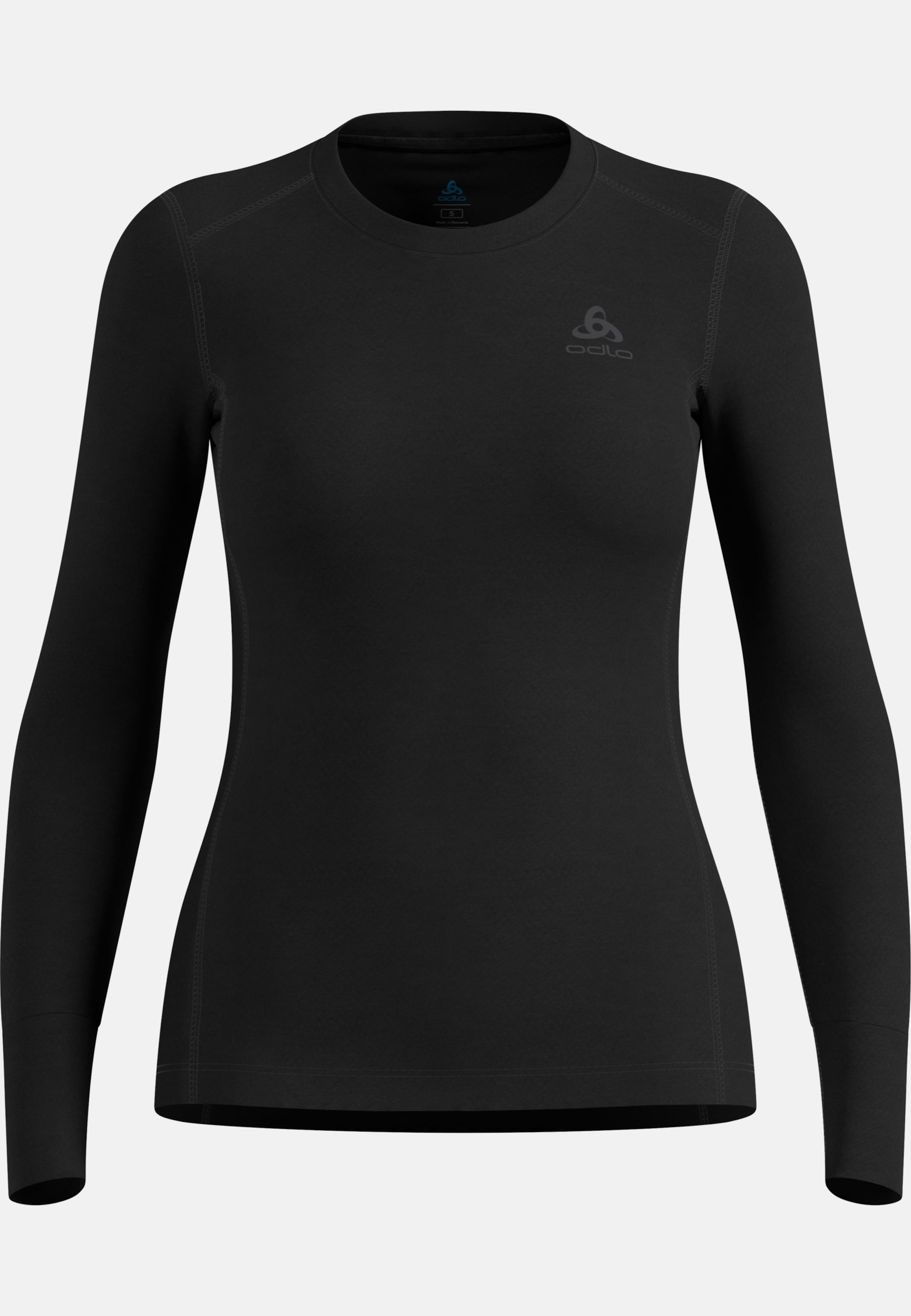 Natural Merino 200 Base Layer Langarmshirt in black