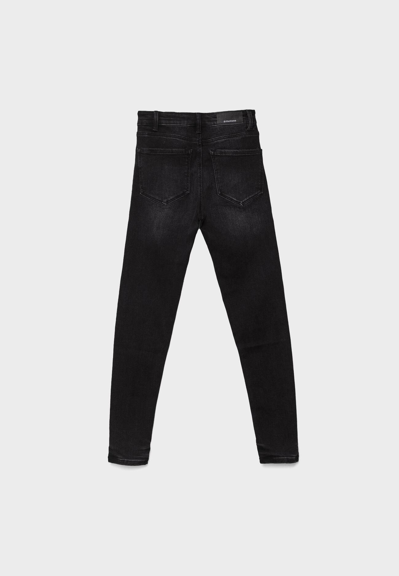 calça jeans skinny de cintura normal