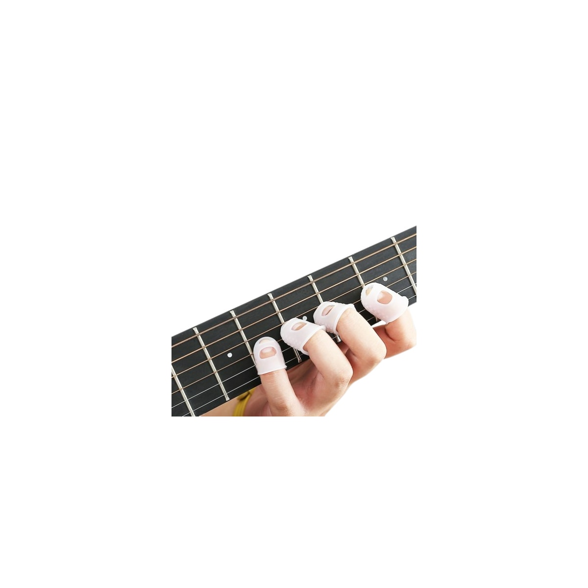 Gitarfingerbeskyttelse silikon 25 stk Gjennomsiktig