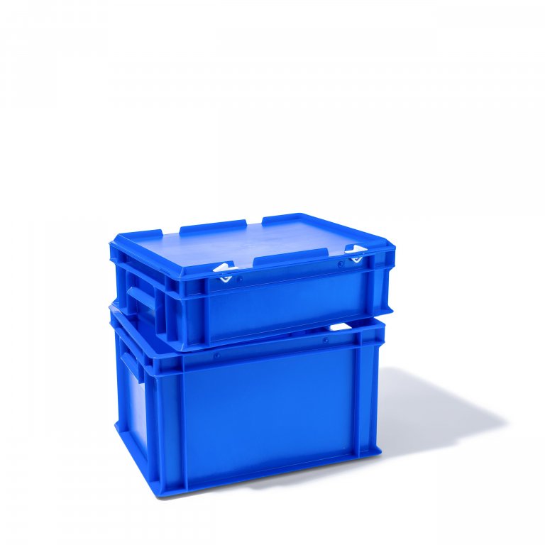 Stapelkiste ultramarinblau, verschließbar