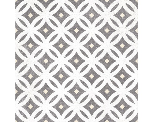 Porseleinen tegeldecoratie Cementine crème mix 15 x 15 x 0,9 cm diverse designs mat R10B