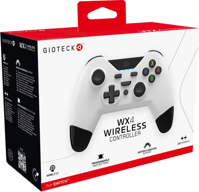 Gioteck WX-4 Nintendo Switch trådløs kontroller (hvid)