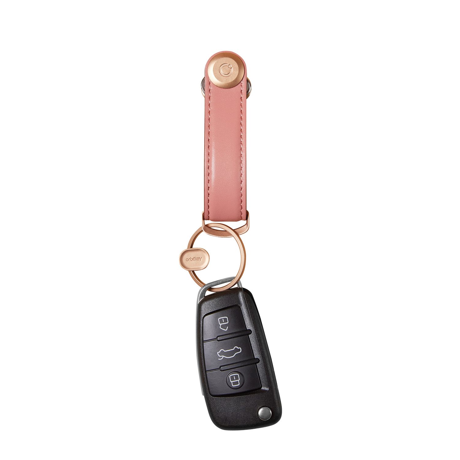 Orbitkey Leather Key Organiser + Ring V2 cotton candy