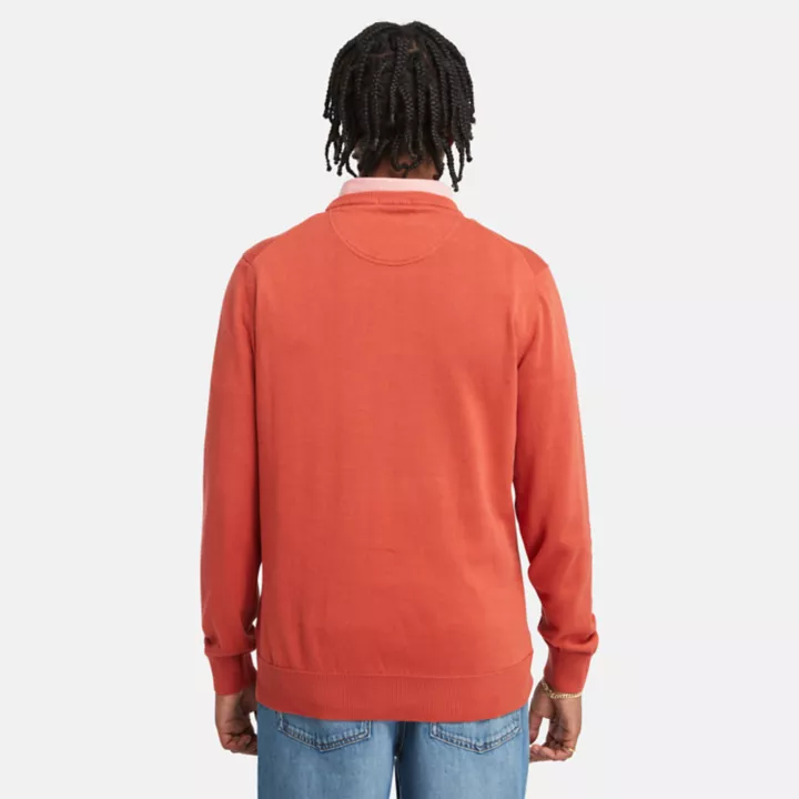 Pull à col rond Williams River pour homme en rouge