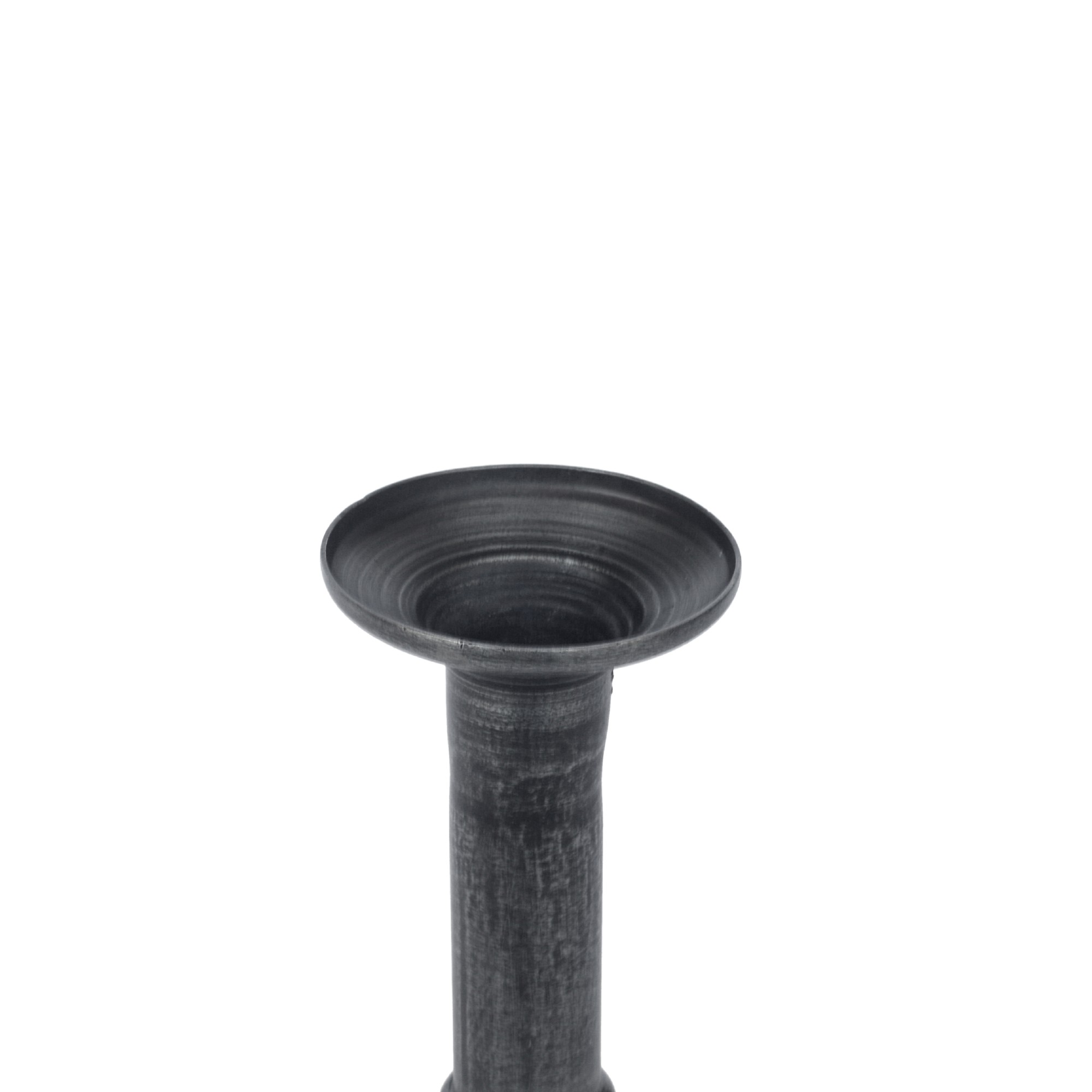 Kerzenständer aus Metall, antik-finish, Ø 8,5 cm, H 15 cm von fischer's lagerhaus