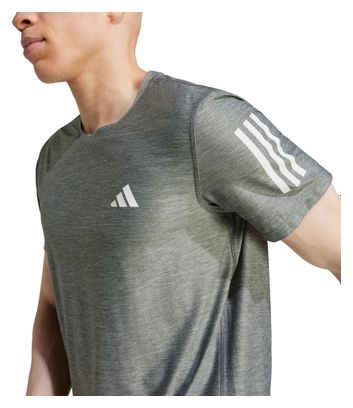 Maillot manches courtes adidas Own The Run Gris Homme