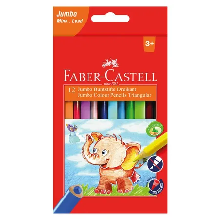 Faber-Castell Buntstift dreikant Jumbo 12er