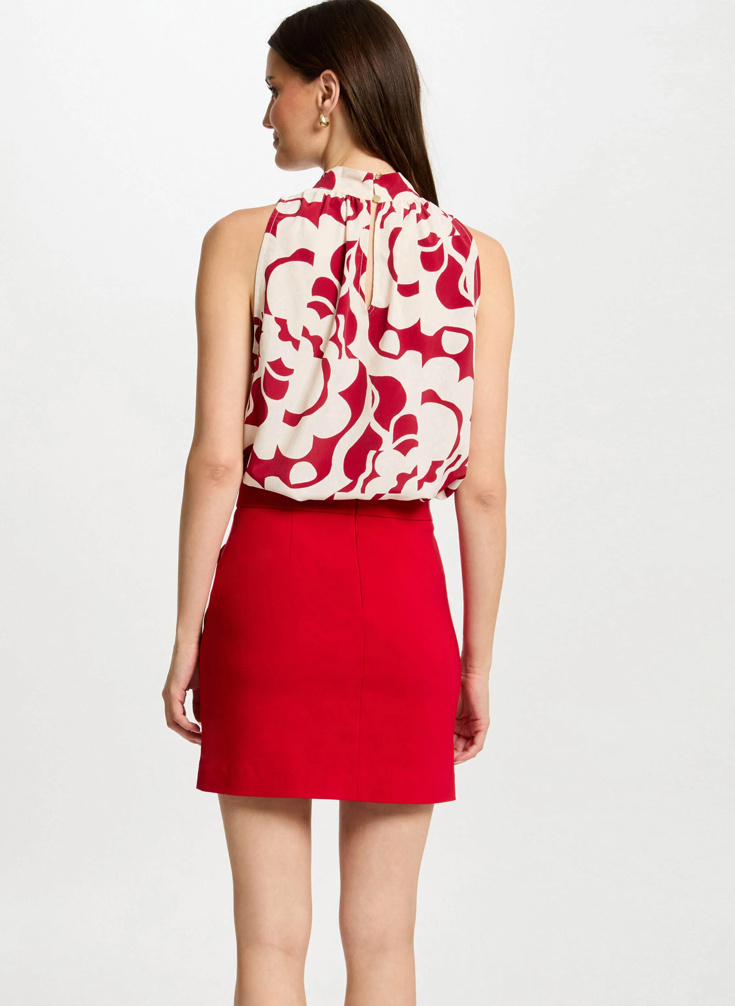 OLOX.F - Top col montant à imprimé floral| Multicolore