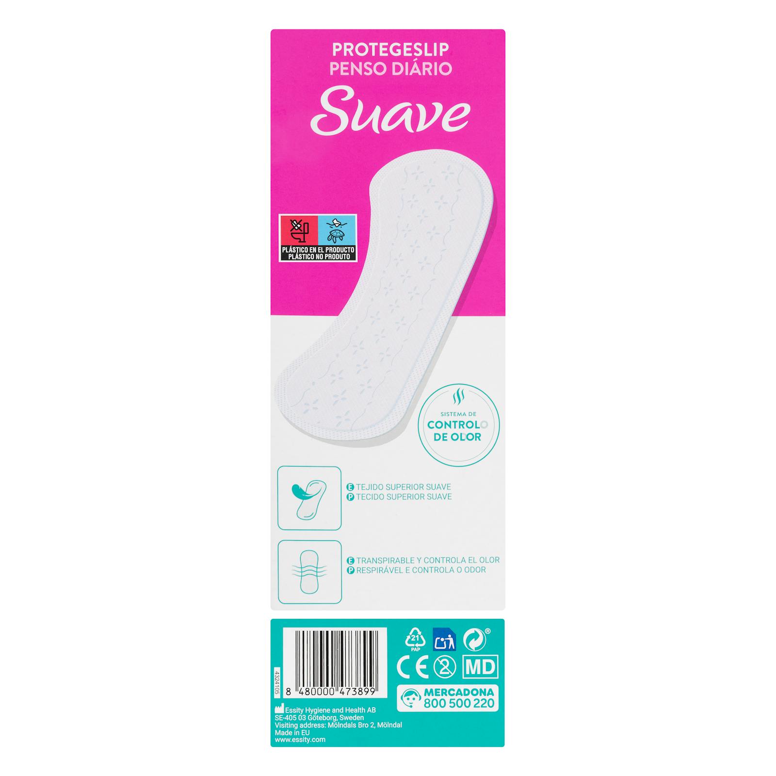 Protège-slip et serviette hygiénique 2 en 1 Deliplus Suave