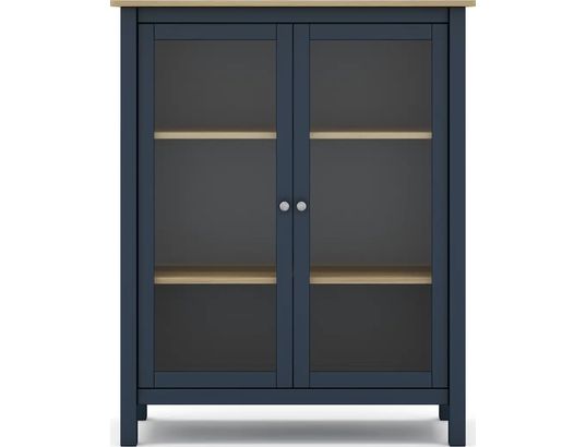 CONCEPT1 - Vitrine Misti 2P bleu chene 90 x 40 x h110