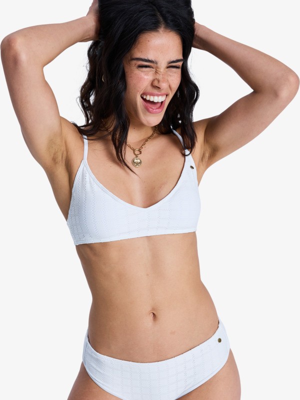 Roxy Island Athletic Bra Haut de bikini bralette Blanc Femme