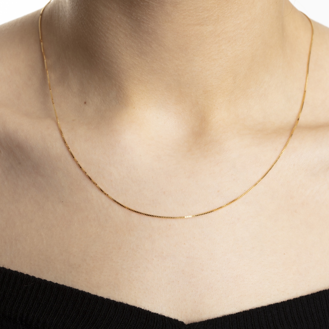 Venezianerkette diamantiert 750/18 K Gelbgold 0.8mm