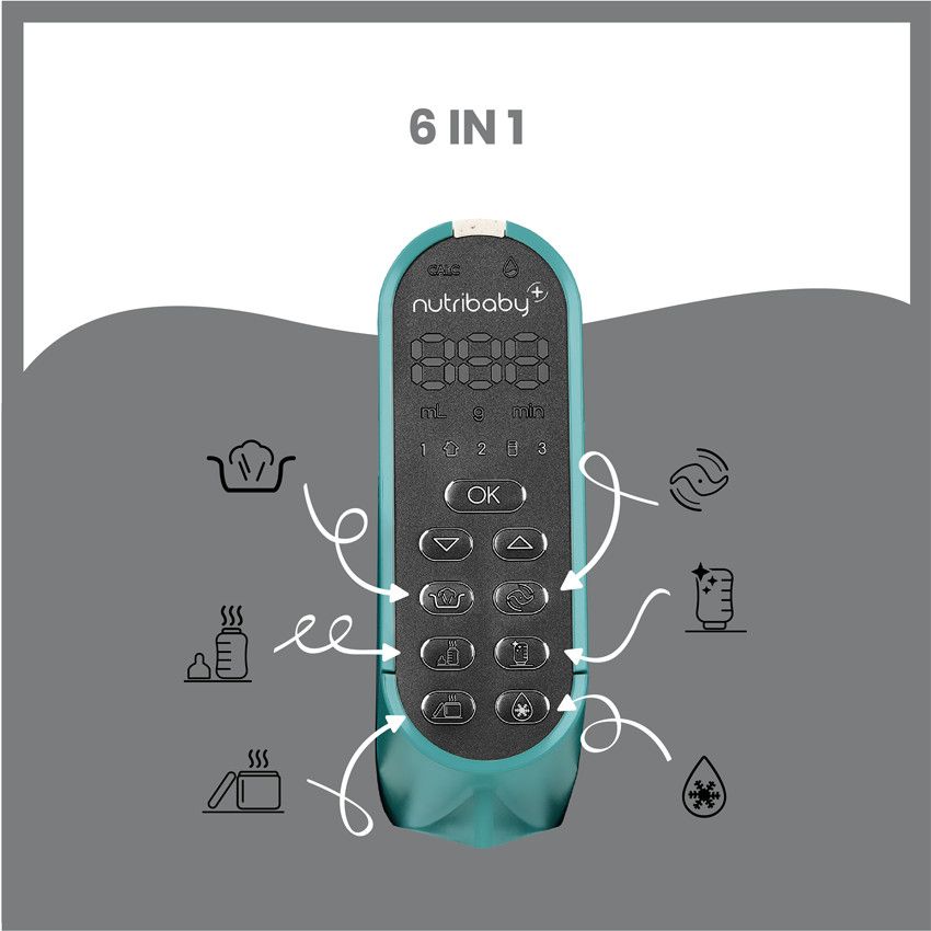 Robot NutriBaby(+) - Opal green - Ecru