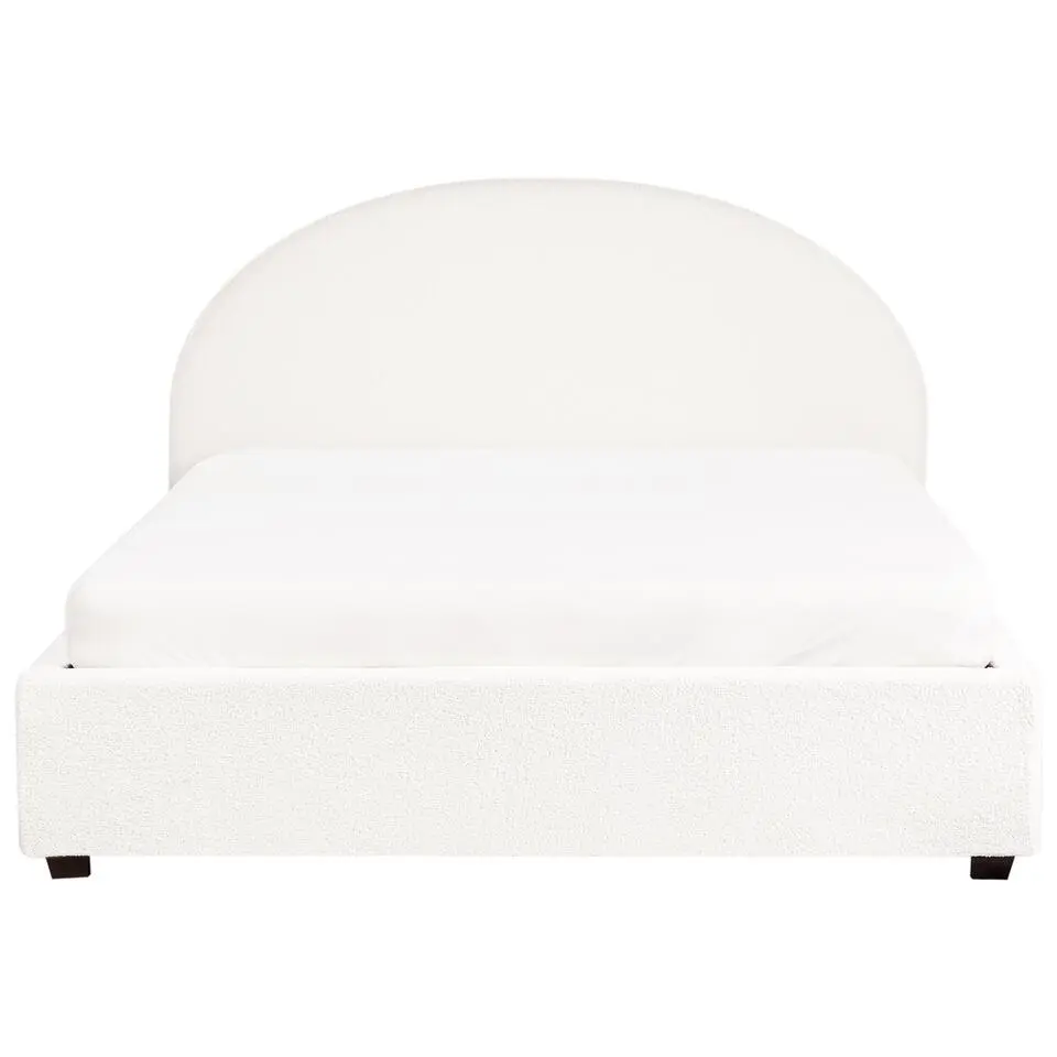 VAUCLUSE - Bed met opbergruimte - Gebroken wit - 160 x 200 cm - Bouclé