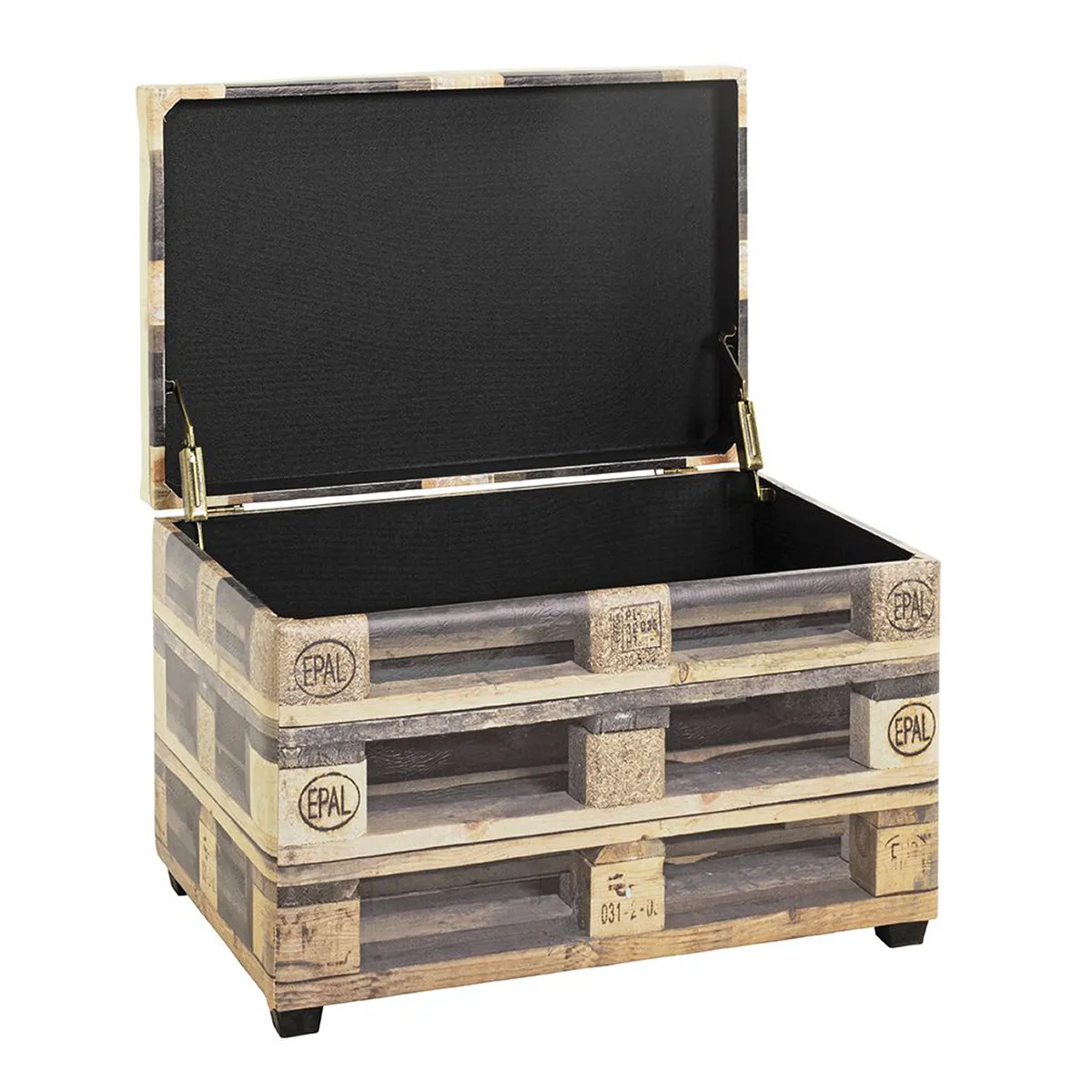 Pegane Coffre de rangement simili-cuir 