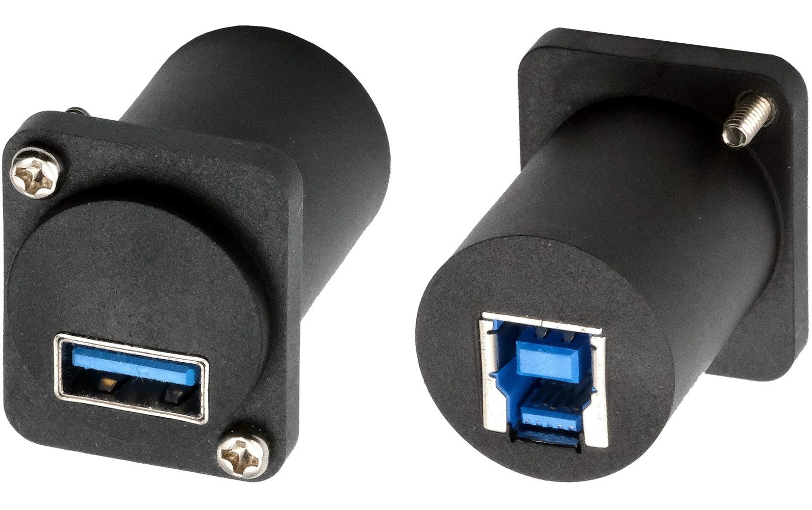USB 3.1 Adapter D-Typ USB-A Buchse - USB-B BuchseD-Typ Adapter USB-A Buchse zu USB-B Buchse, USB 3.2 Gen 1