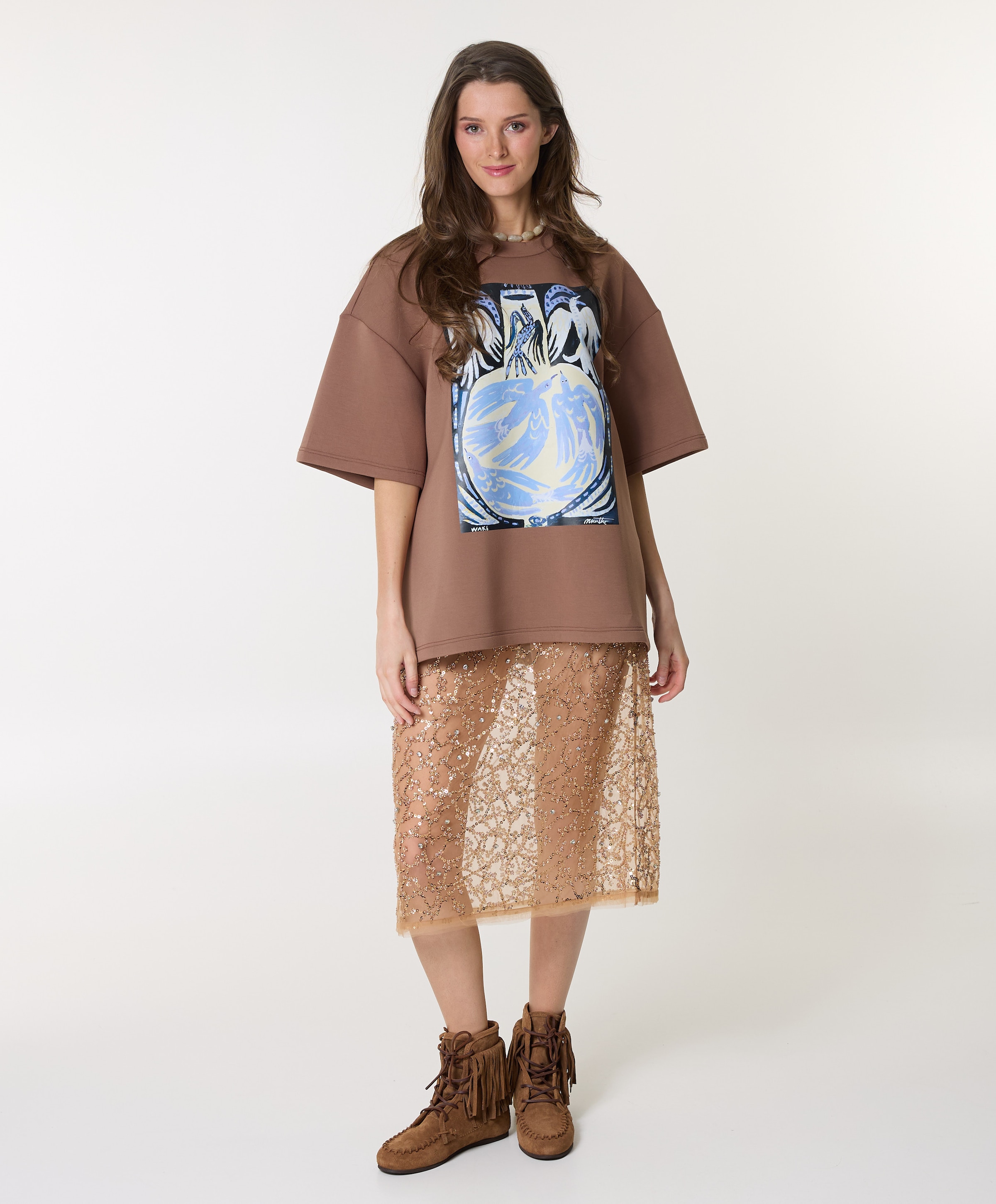 Munthe Dames T-shirt bruin