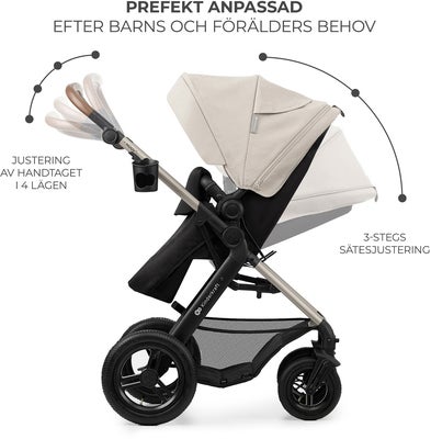 Kinderkraft MOOV 2 Air 3-in-1 Kombivogn, Moonlight Grey