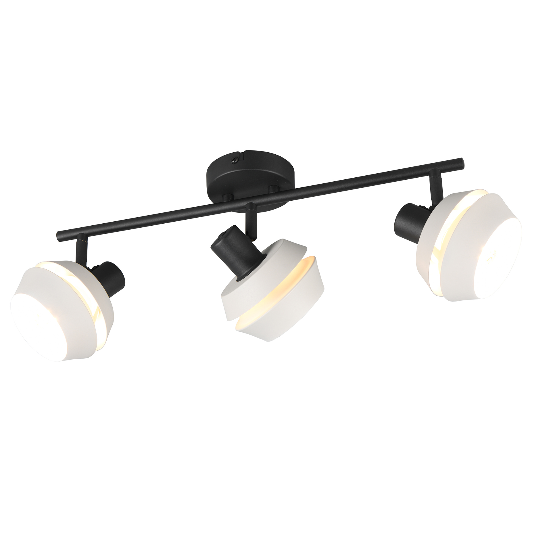 Spotbalken - schwarz matt-warm grey - 3-flammig