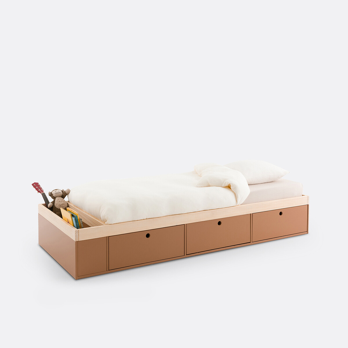 LA REDOUTE INTERIEURS<br>Cama de pinho com gavetas de arrumação, Bloky