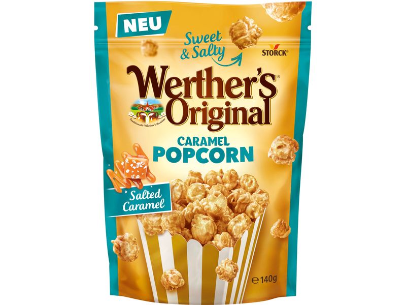 Storck Werther’s Original Salted Caramel Popcorn 140 g Mais Snack mit Karamell