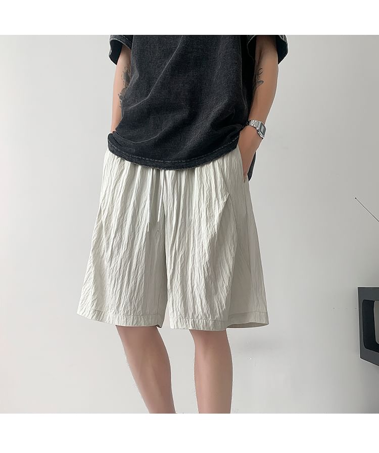 emeisa - Effen shorts met trekkoord in de taille