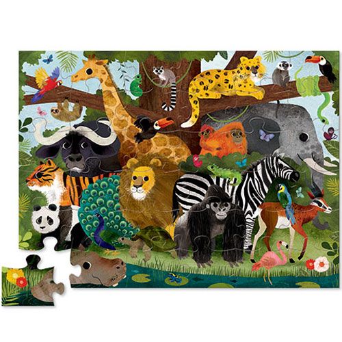 Crocodile creek vloerpuzzel jungle vrienden - 36st