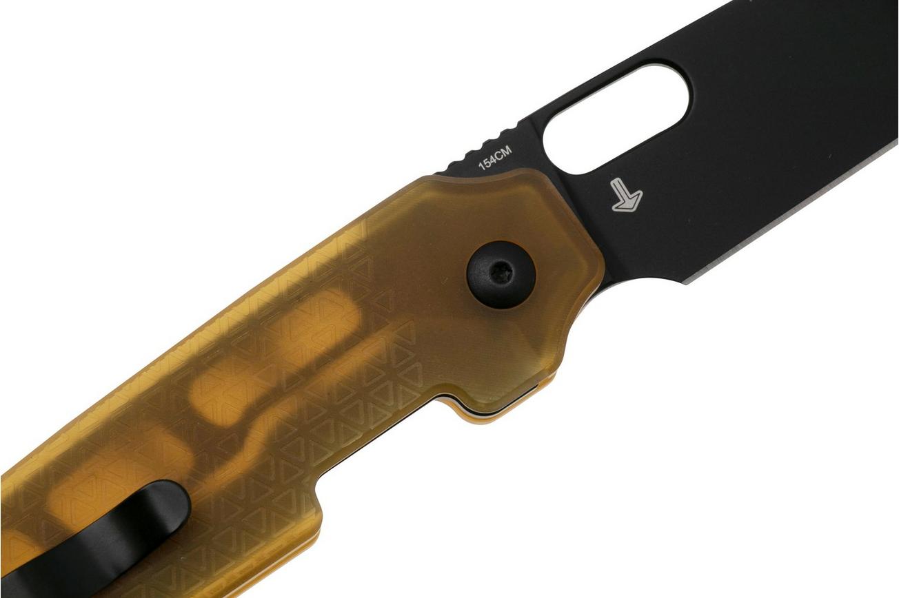 Kizer Vanguard Varatas V3637C1 Black 154CM, PEI Ultem, zakmes, Jacob Lundequist design