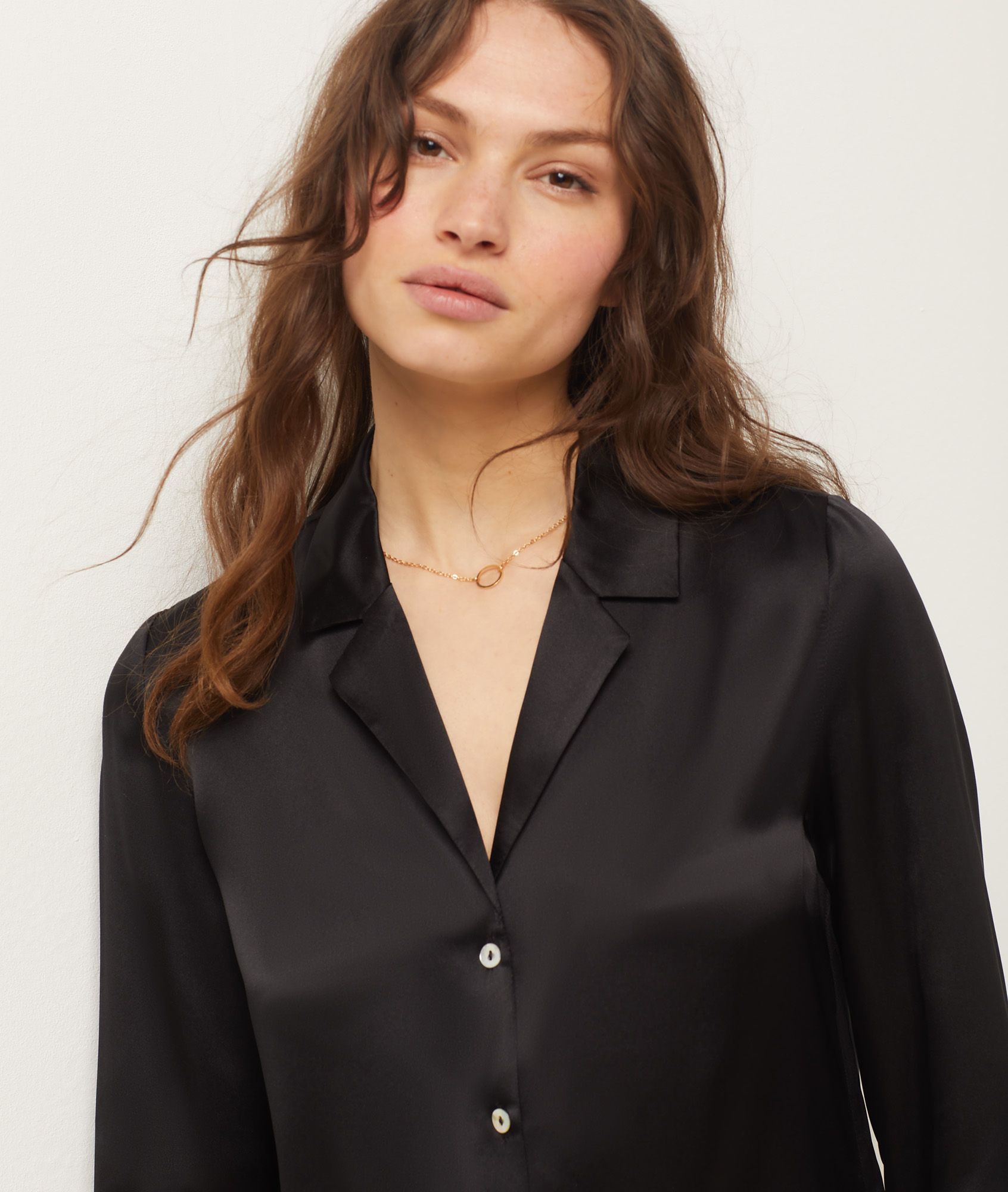 Chemise de pyjama en soie