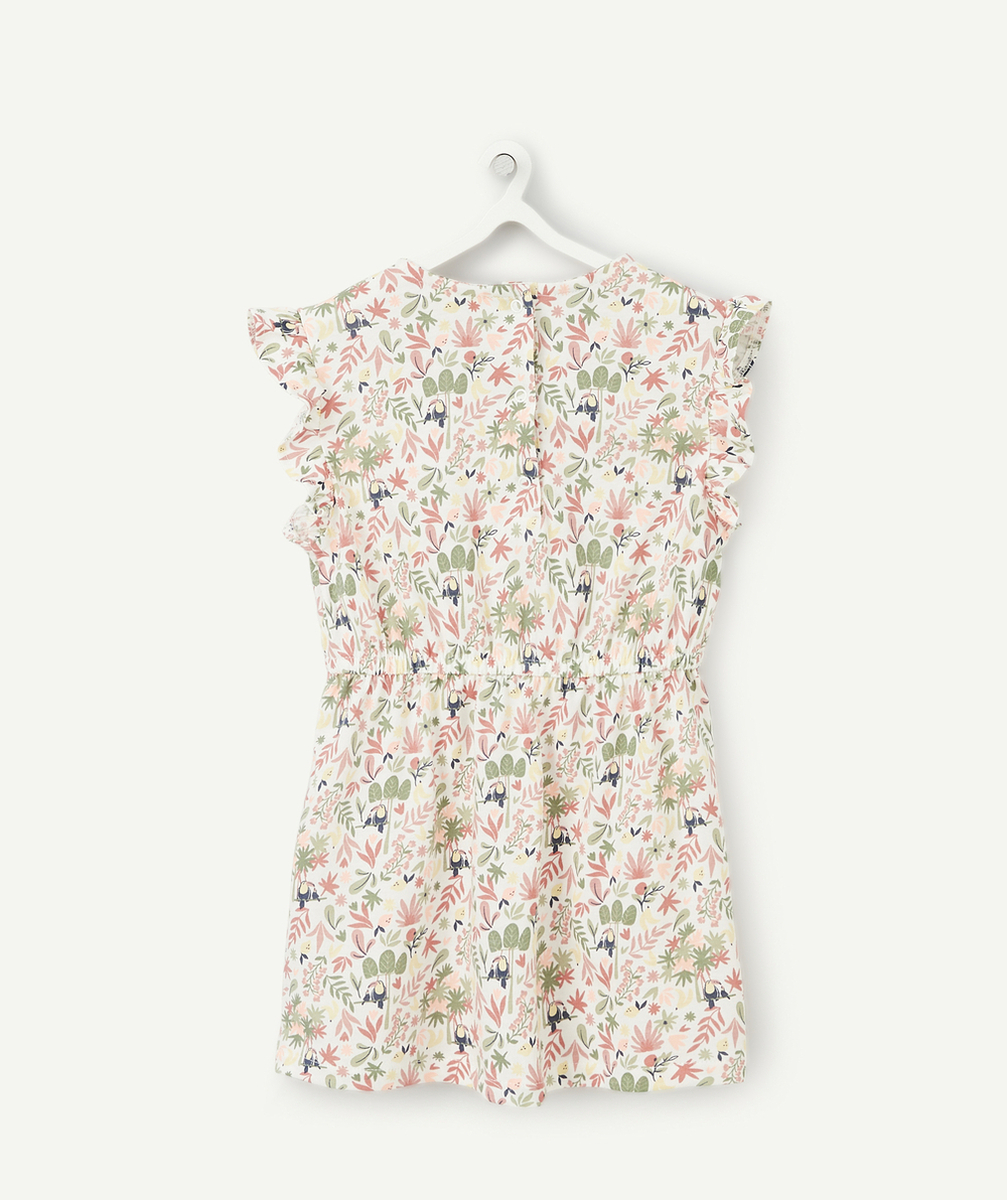 ROBE BÉBÉ FILLE IMPRIMÉ TROPICAL EN COTON BIOLOGIQUE