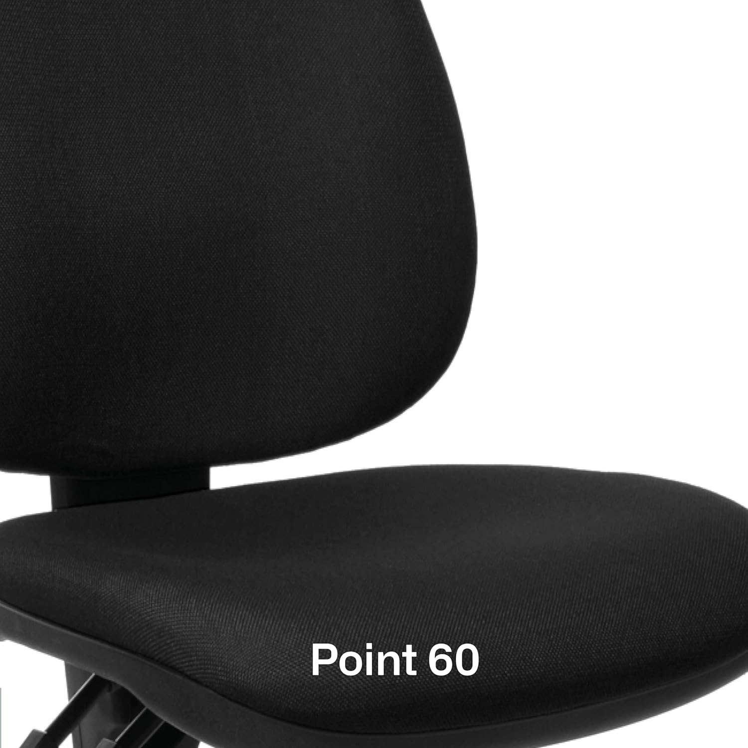 Topstar Point 60, Bürostuhl, Schreibtischstuhl, Stoff, Drehbar, schwarz, 44D x 45W x 113H cm