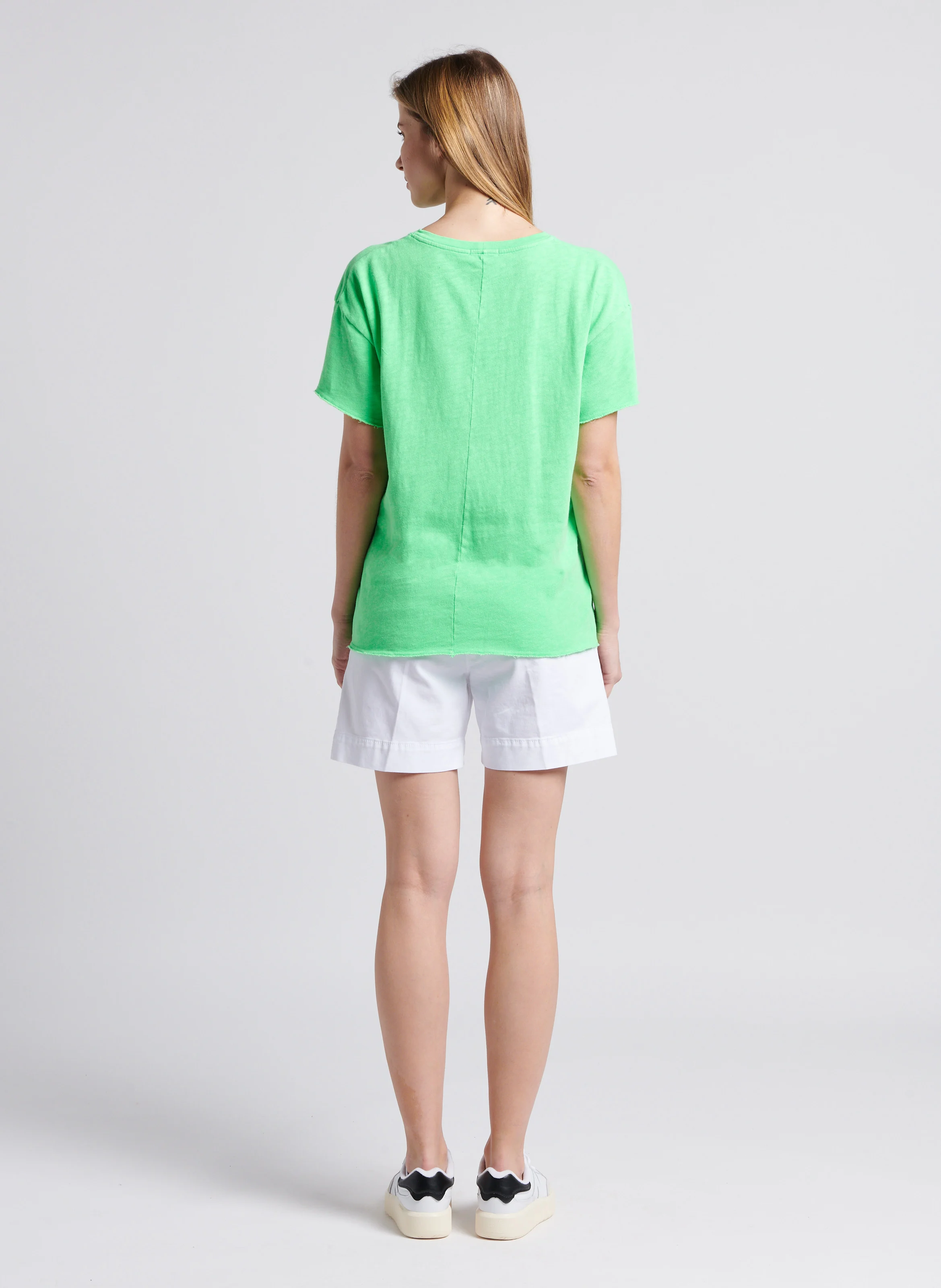 VERMONT - Short large en coton mélangé | Blanc