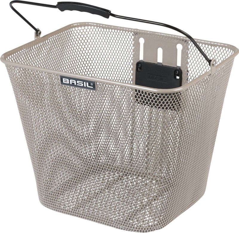 Basil - Bilbao KF - Fietsmand - Nude Metallic - Staal - Afneembaar