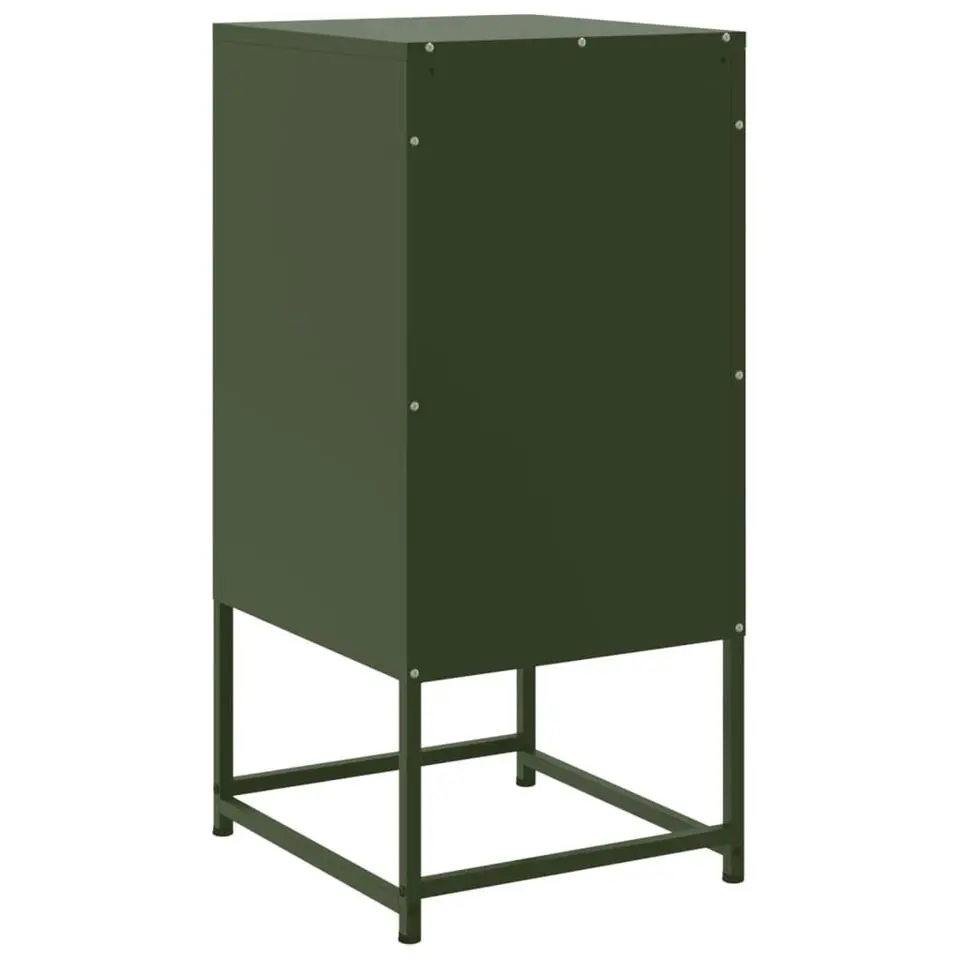 vidaXL - Nachtkastje - Groen - Staal - 2 stuks