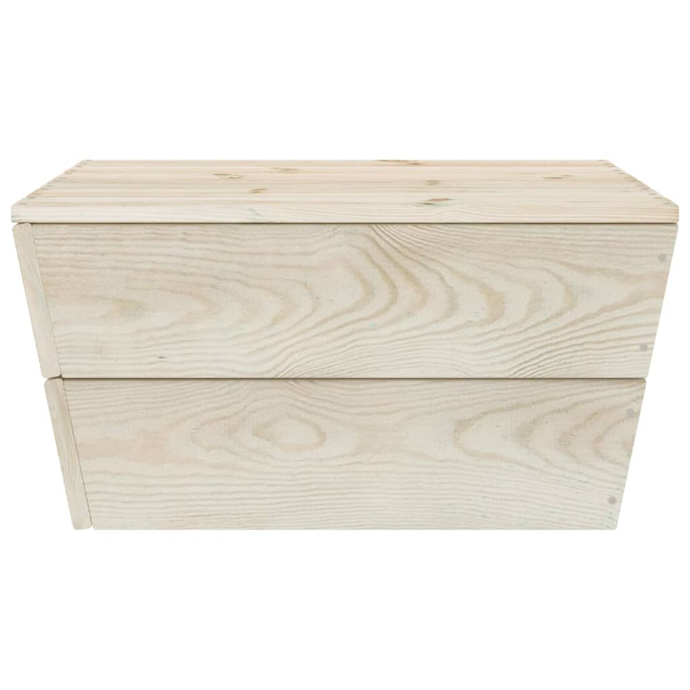 Salon de jardin meuble d'extérieur ensemble de mobilier palette 10 pièces avec coussins épicéa imprégné