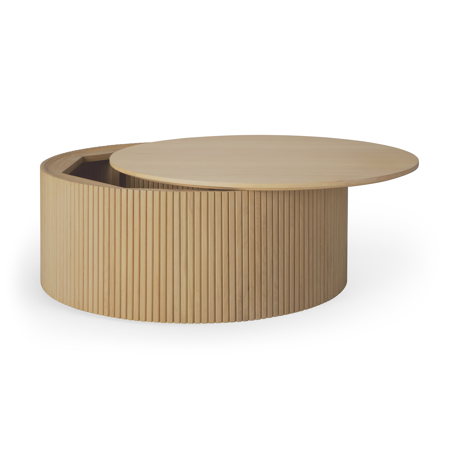 Salontafel Roller Max 80 cm eiken geolied