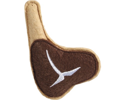 Karlie Textiel T-Bone Kattenspeeltje, 8 cm, Bruin
