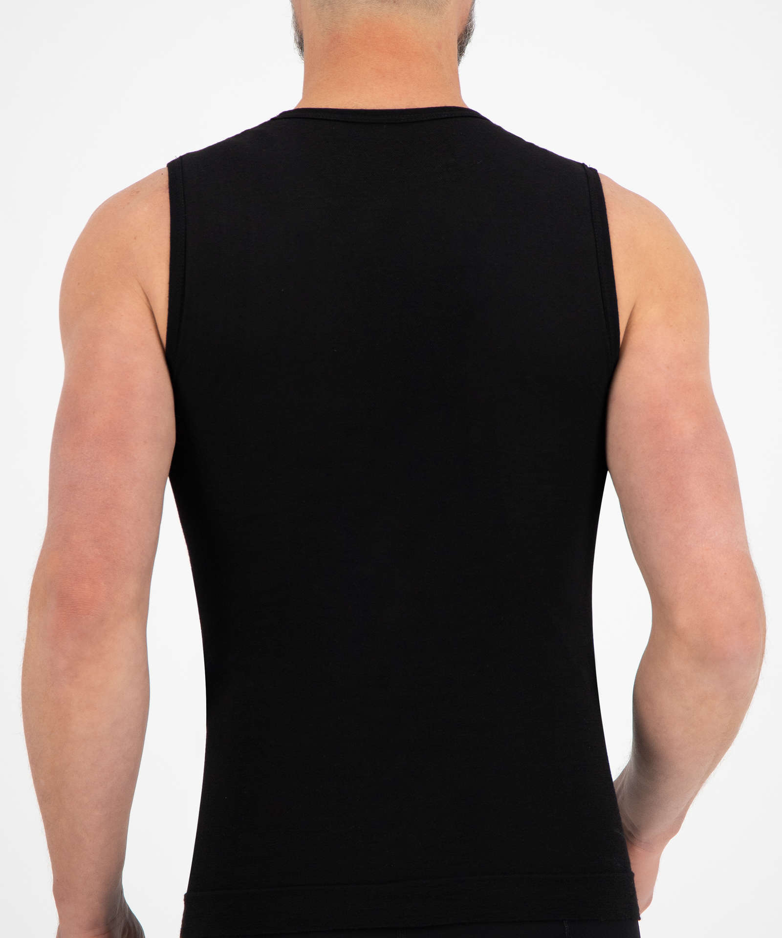 FUTURUM 4 SEASONS Merino Ondershirt Mouwloos Zwart 2-Pack