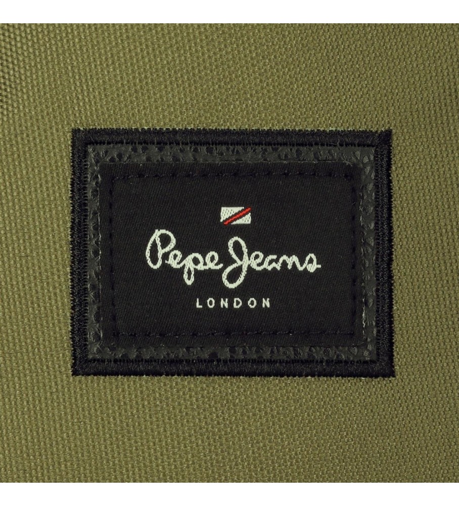 Mochila para computador Pepe Jeans Aris Colorful com dois compartimentos, verde.