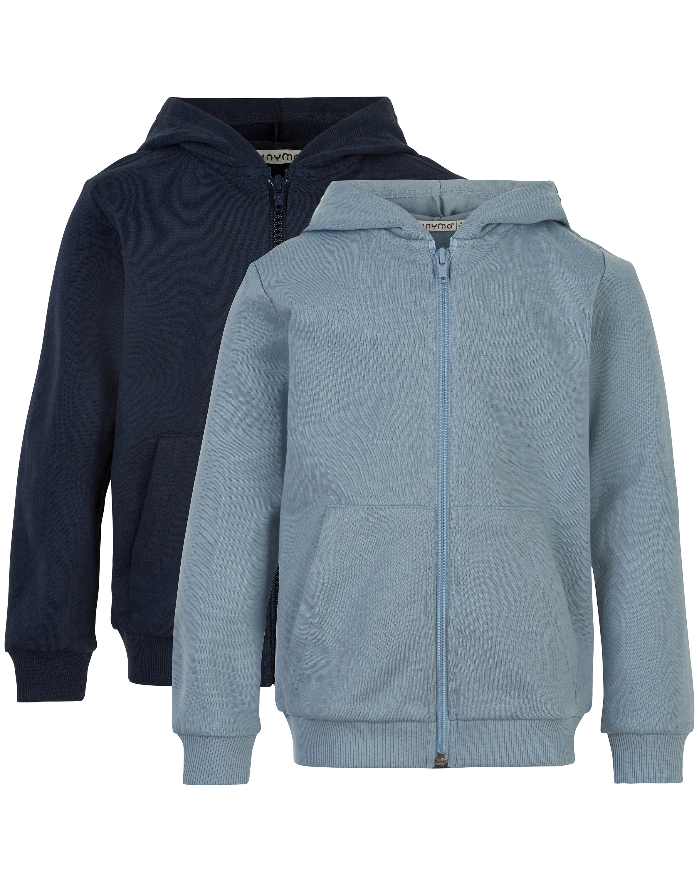 Kapuzen-Sweatjacke BASIC 2er-Pack in ashley blue