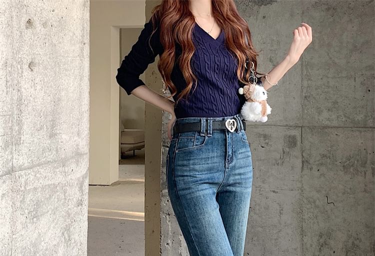 Faiar - High Rise Washed Flared Jeans