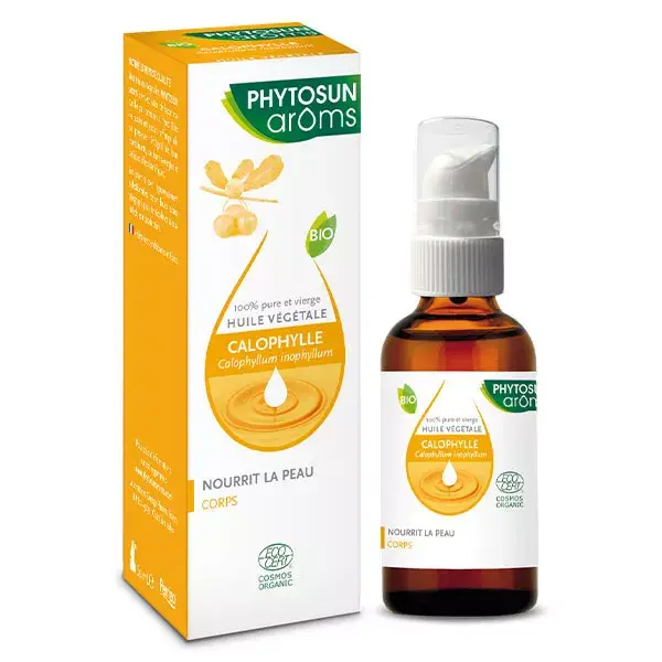 Óleo Vegetal Orgânico Calophyllum Phytosun Arôms Nutre e Suaviza a Pele 50ml