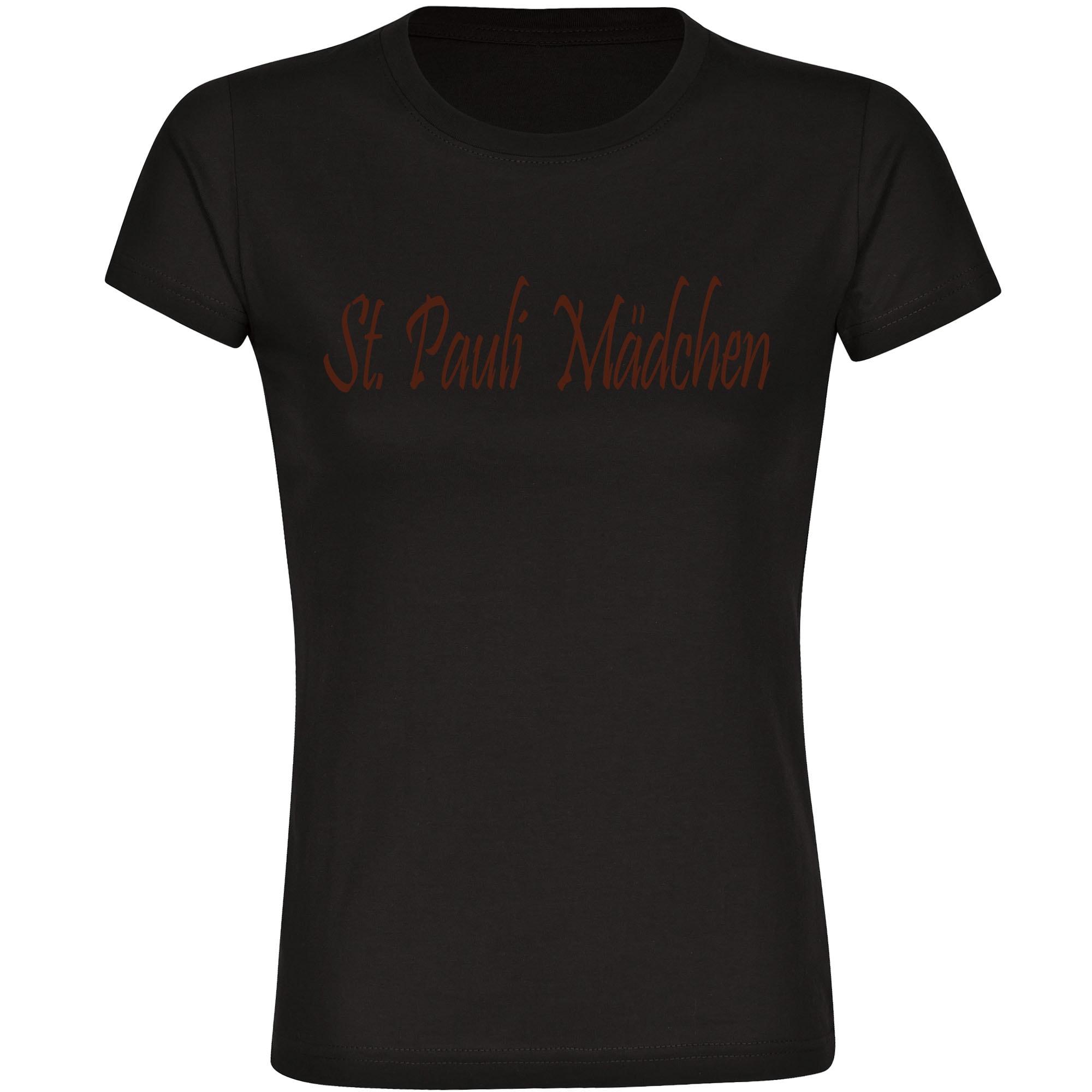 multifanshop® Damen T-Shirt - St. Pauli - St. Pauli Mädchen - Druck braun
