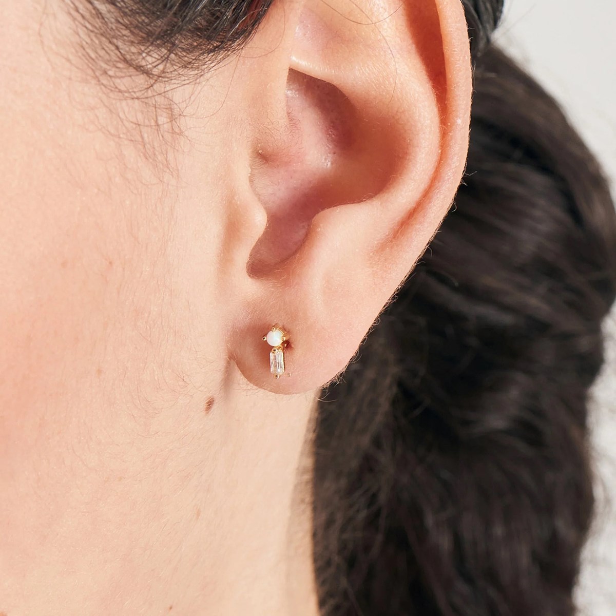 Boucle d'oreille individuelle Ania Haie Kyoto Opal Sparkle dorée