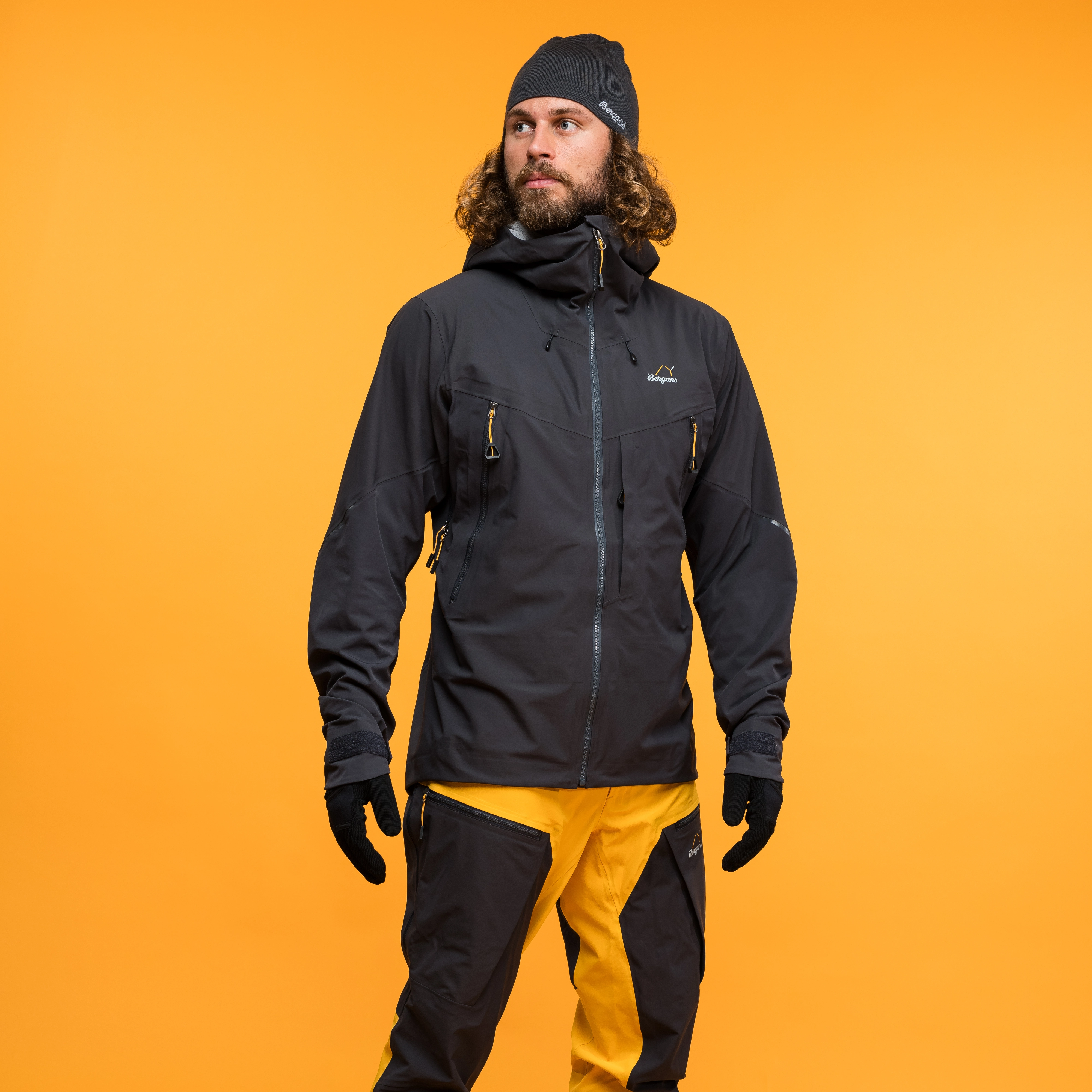 Y MountainLine Hybrid Softshell Jacket Men Dark Shadow Grey